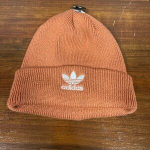Adidas Trefoil Womens Beanie Toboggan Copper with White Logo OSFA NWOT